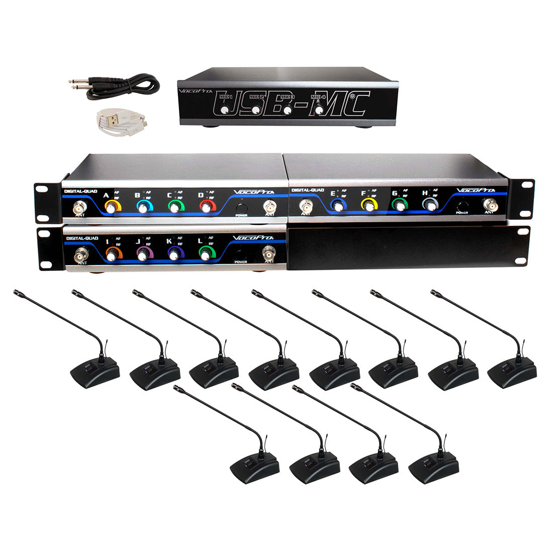 Vocopro | Usb-Conference-12  12 Channel Wireless Microphone/Usb Interface Package